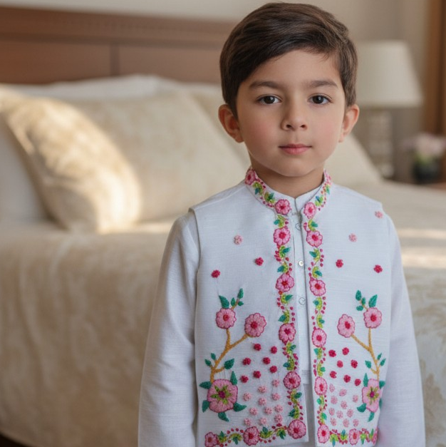 Pink floral waistcoat 1 piece