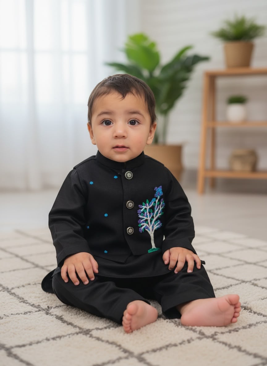 Gul shajar black 3 piece