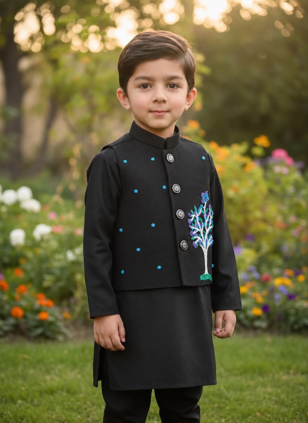 Gul shajar black 3 piece