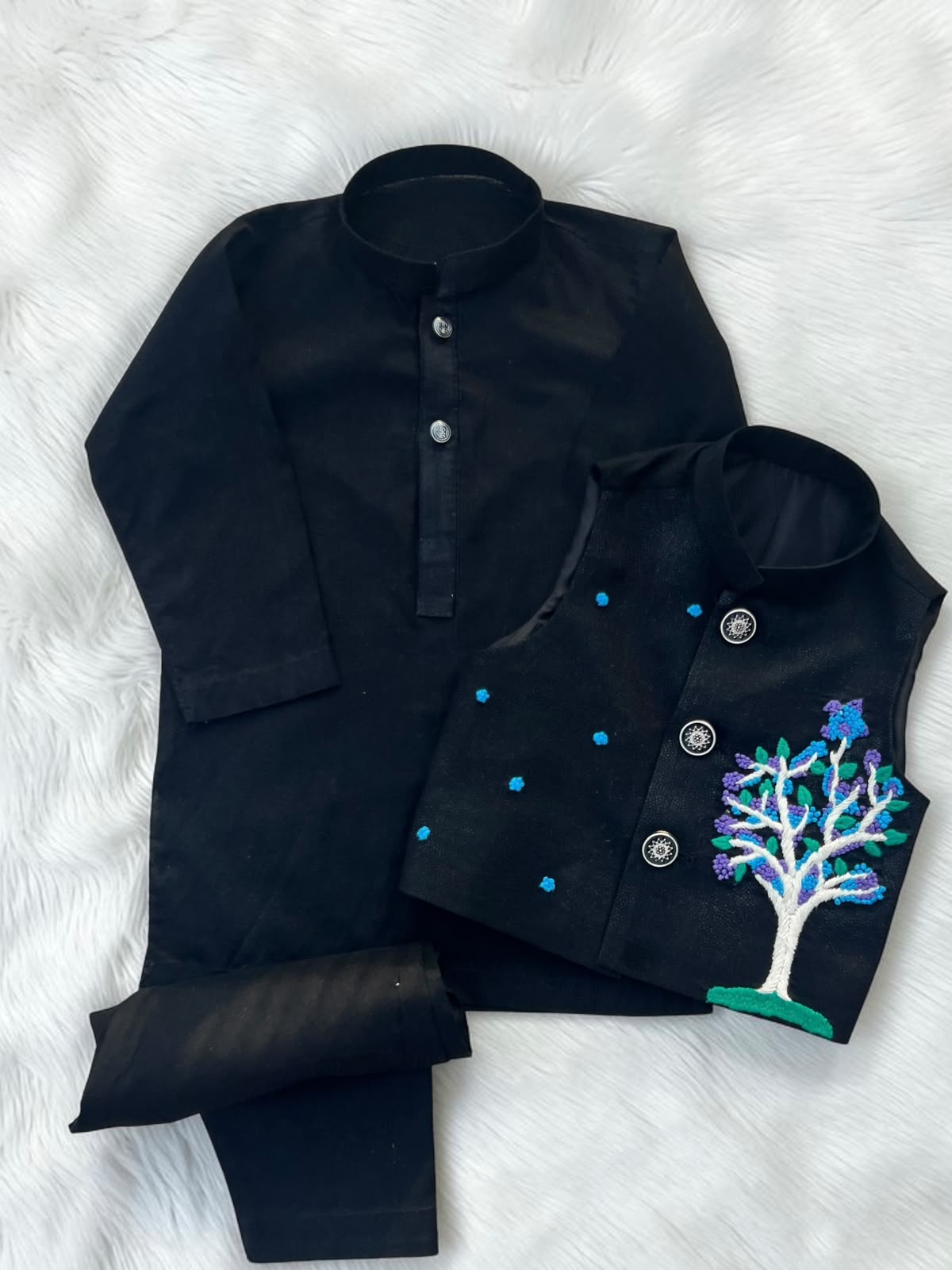 Gul shajar black 3 piece
